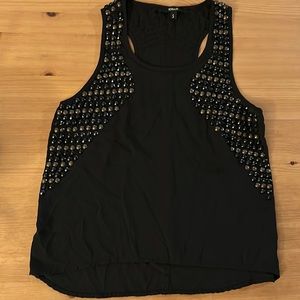 Black Jeweled Tank Top
